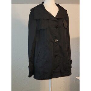 Ellen Tracy Black Jacket Versatile Shawl Collar Lightweight Windbreaker sz L